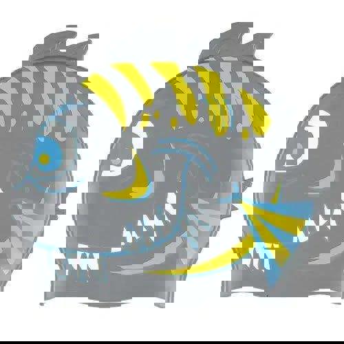 Beco junior shark character cap in silicone with yellow stripes