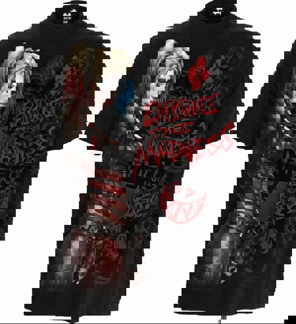 Spiral Direct HARLEY QUINN - EMBRACE MADNESS - Front Print T-Shirt Black