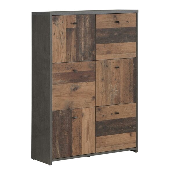 Wyld Haus Willowmere Vintage Wood Chest Storage Cabinet 6 Doors