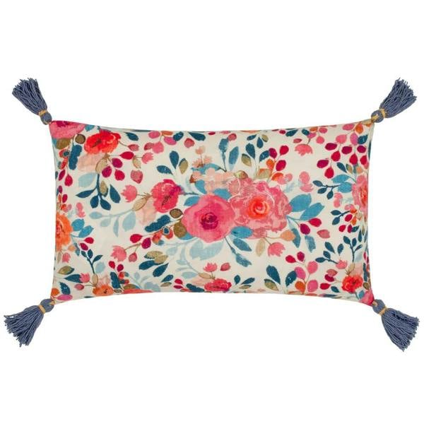 Wylder Posies Tassel Floral Cushion Cover - Multicoloured/Blue
