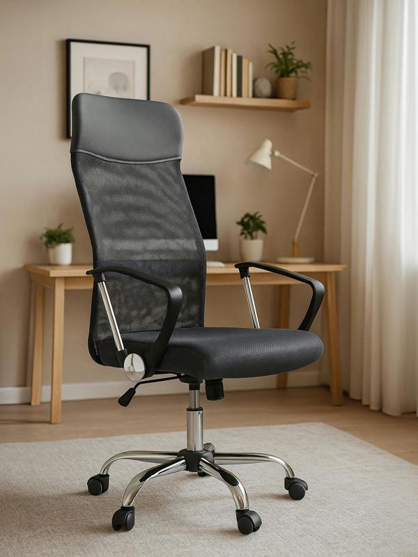Brent Grey Mesh Home Office Chair
