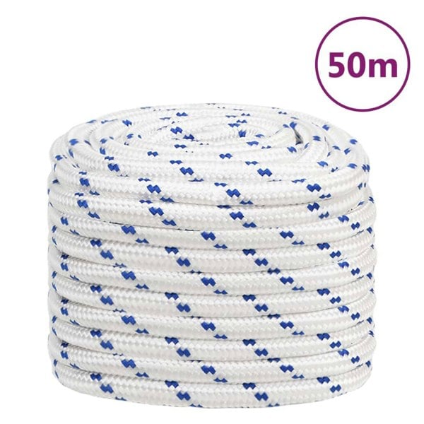 Berkfield Boat Rope White 20 mm 50 m Polypropylene