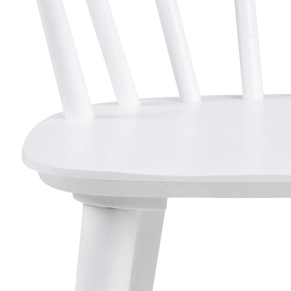 Wyld Haus Set of 2 White Wooden Dining Chairs Modern Slatted Back