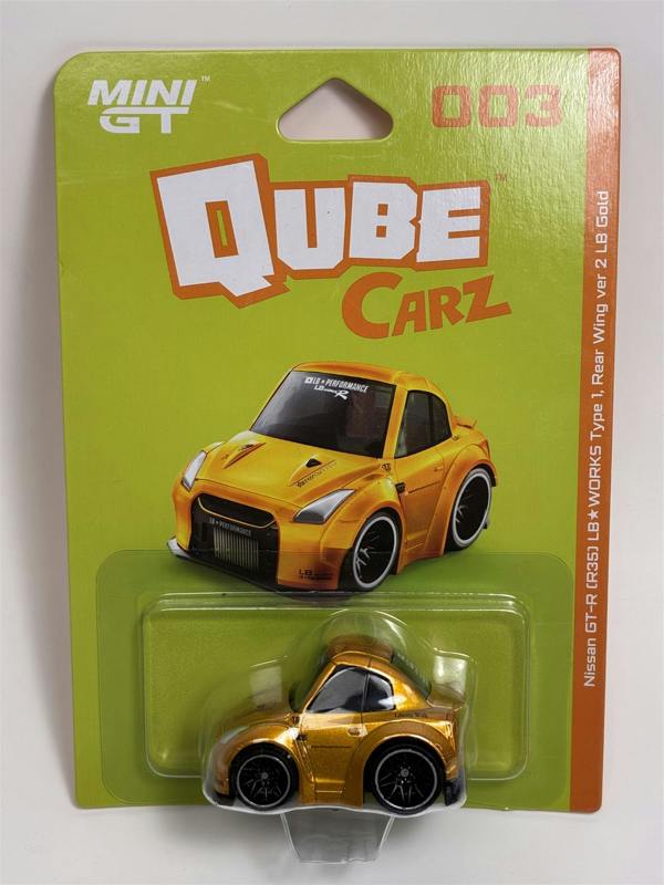 MCSlots Nissan GT-R R35 LB Works Type 1 Rear Wing  2 LB Gold Qube Carz 6cm QZ00301BL