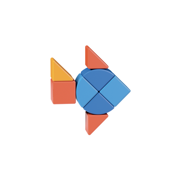 Geomag Magicube  Magnetic Shapes Animals - 9 Pieces