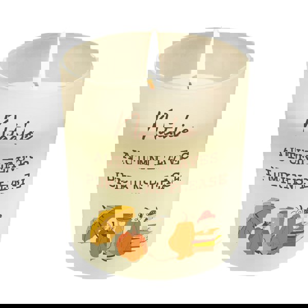 Personalised Memento Company Personalised Pumpkin Frosted Glass Candle