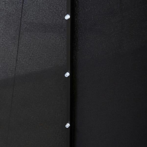 Samuel Alexander 3m Solar Powered Cantilever Lit Banana Garden Parasol with Crank Handle & White LED Lights in Black with Base Bag Included