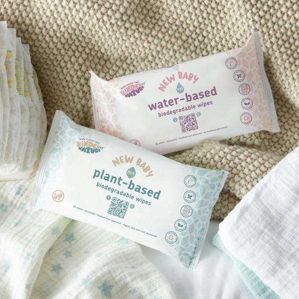 Kinder by Nature Plant-Based Baby Wipes - 56 wipes x 12 packs