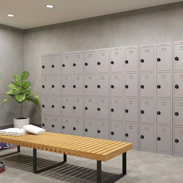 Phoenix Safe Phoenix PL 300D Series PL1433GGC 1 Column 4 Door Personal locker in Grey with Combination Lock