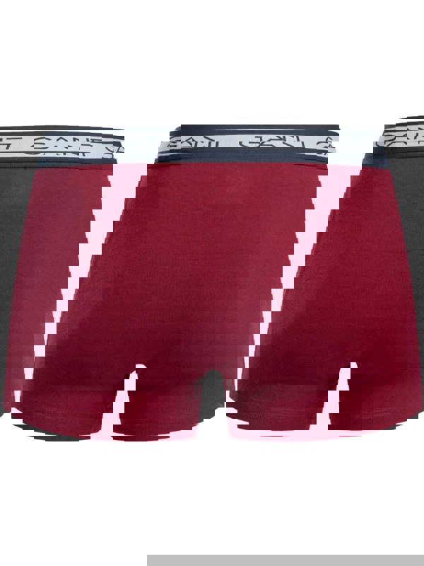 GantTrunks 3 - pack3 - Pack Striped Waistband Boxer Trunks, Navy/White/BurgundyBoxers - and - Briefs.net
