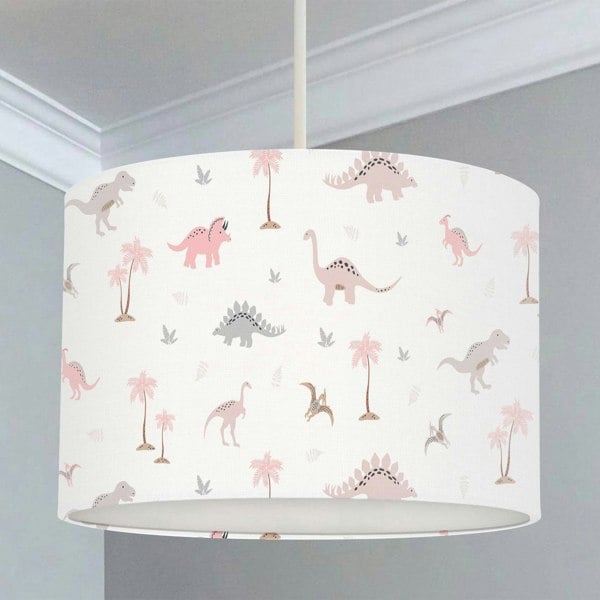 Dinosaur Lampshade, Pink freeshipping - Big Little Bedrooms