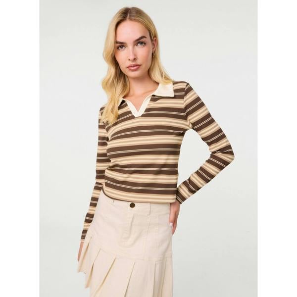 Pink Vanilla Stripe Rugby Top