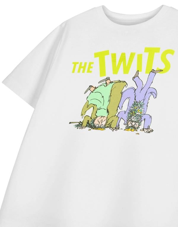 Roald Dahl Unisex Kids White The Twits Short Sleeved T-Shirt