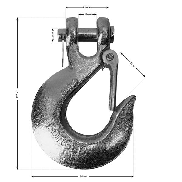 WINCHMAX Steel Rope 25m X 9.1mm, Hole Fix. Orange Roller Fairlead. 3/8 Inch Clevis Hook. For winches up to 13,500lb.