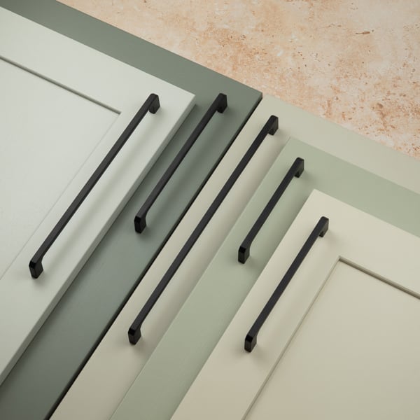 Handle & Home Matt Black Angled End D-Bar Handles
