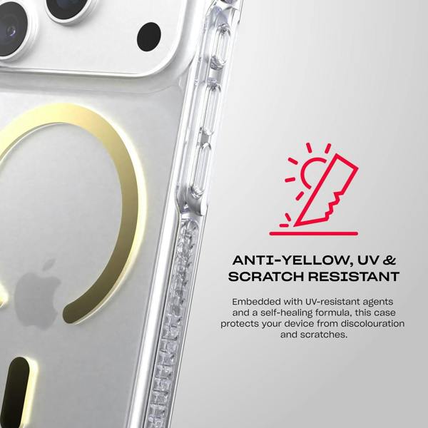 Tech21 Evo Crystal Case with MagSafe for iPhone 17/18 Pro 6.3" Clear Gold - T21-11641