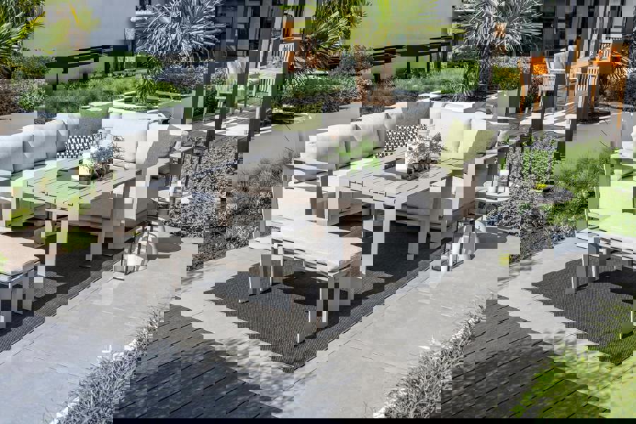 Garden Impressions Levanto - Outdoor Corner Sofa Group with Dining Table and Bench