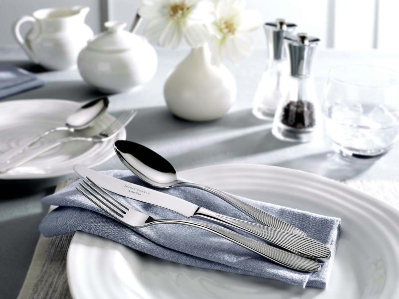 Sophie Conran for Arthur Price 'Dune' Stainless Steel 34 Piece 8 Person Gift Boxed Cutlery Set for Luxury Home Dining
