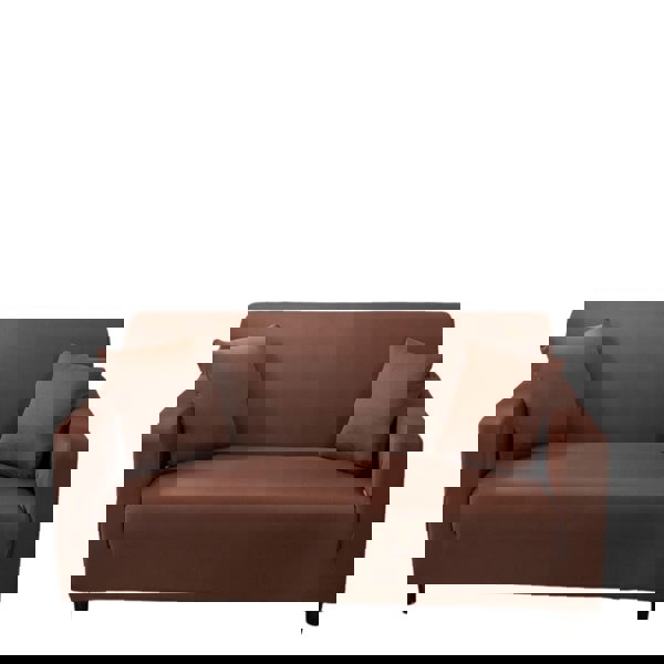 Anyhouz Anyseat 3 Seater Sofa Cover Plain Light Coffee Style and Protection For Living Room Sofa Chair Elastic Stretchable Slipcover