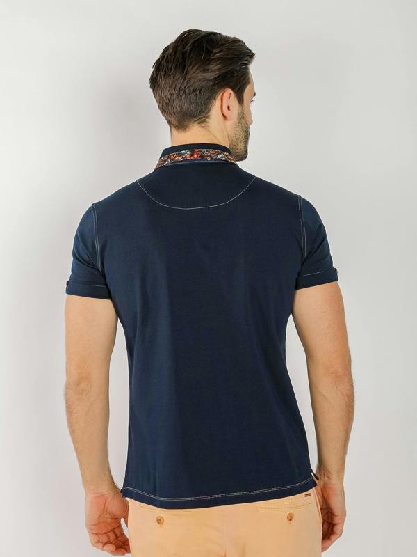SIGNATURE POLO SHIRT WITH LEAVES INSERT - Claudio Lugli Shirts
