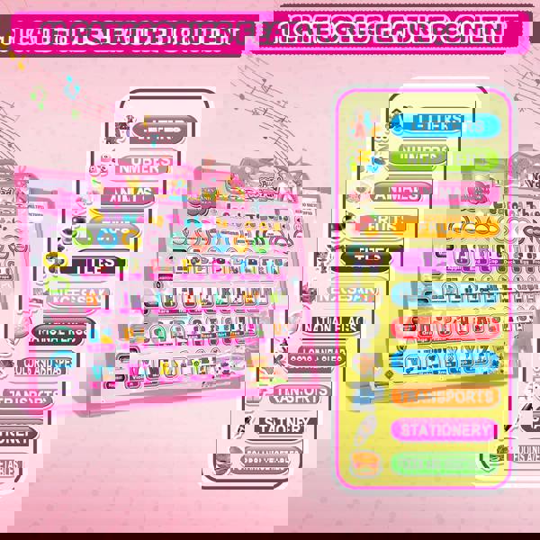 deAO Toys Kids Audio WordPad Interactive Talking Educational Poster for Toddlers Learn Alphabet, Numbers, Animals, Shapes & More Learning Toy Gift 