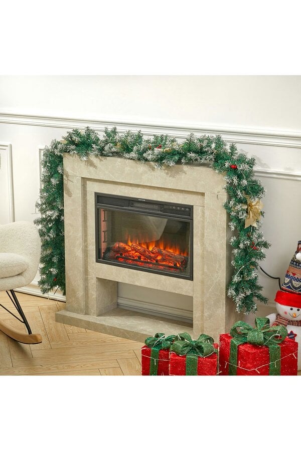Living and Home 270cm Spruce Artificial Greenery Christmas Garland with 50 LED Warm White Lights