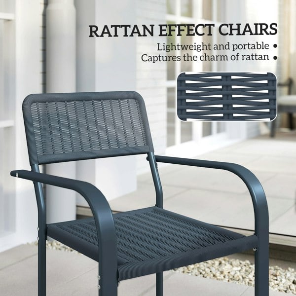 Resin Rattan Dining Set