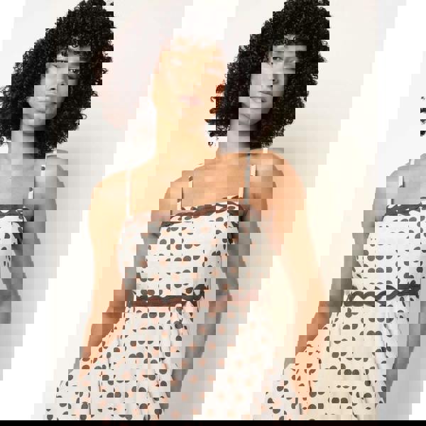 Blue Vanilla Polka Ric Rac Midi Dress