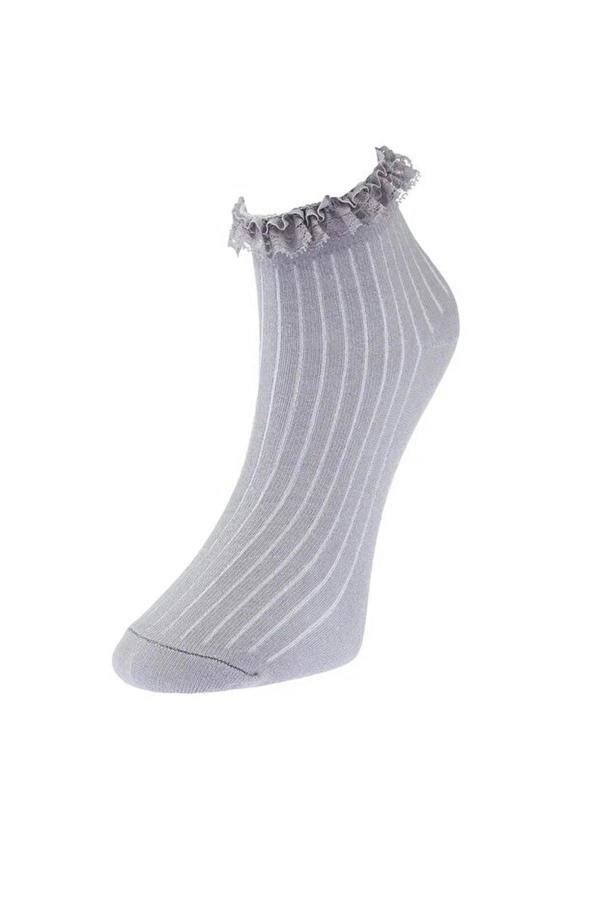 WOVCOR 3-Pack Cotton Lace Knit Socks