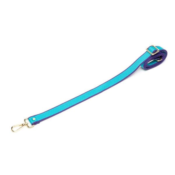 Elie Beaumont Crossbody strap - Aqua / Navy Trim