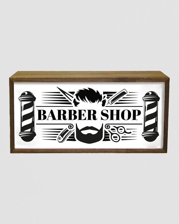 Light Box Barber Shop Sign