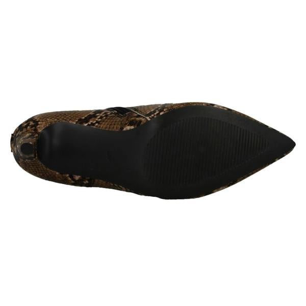 Spot On Ladies Spot On Snake Print Ankle Boots F50990