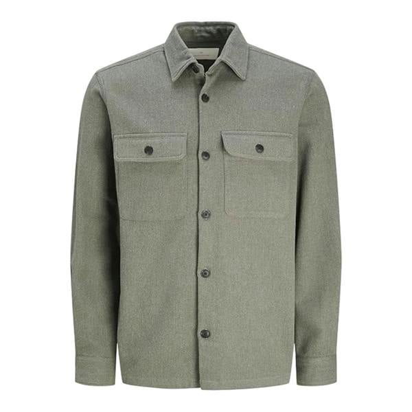 Jack And Jones Mens Chest Pocket Overshirt - Cypress Green - 