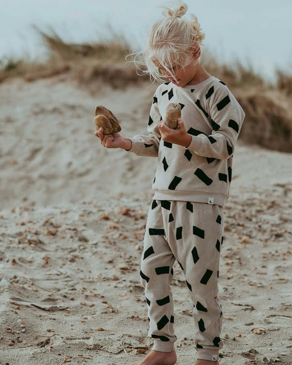 eco-friendly Stone Confetti Print Velour Joggers - image 2
