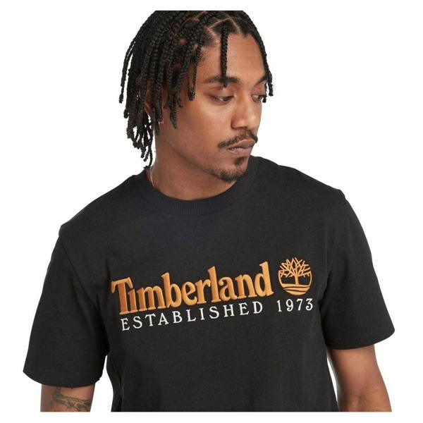 Timberland Mens Heritage Cotton T-Shirt - Black/White - 