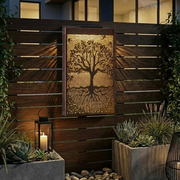 Garden Greatness Lunaria Tree Of Life Solar Panel Wall Art