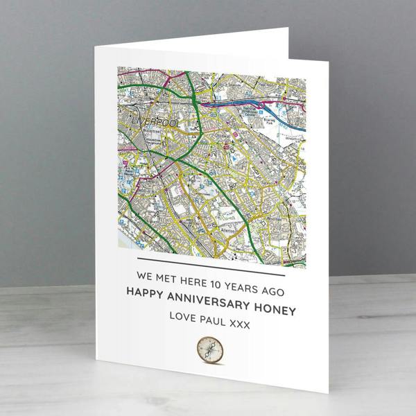 Personalised Map Card - lifestyle shot