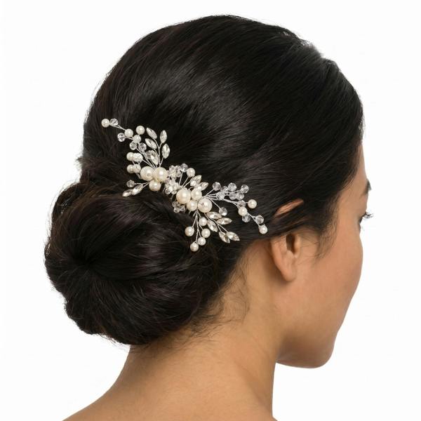 Gold Trip Pearl & Crystal Hair Comb