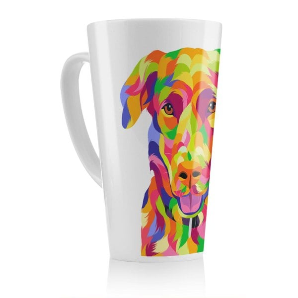 Benjamin Tate Design Amazing Illustration of Dog Pop Art Designer Latte Mug