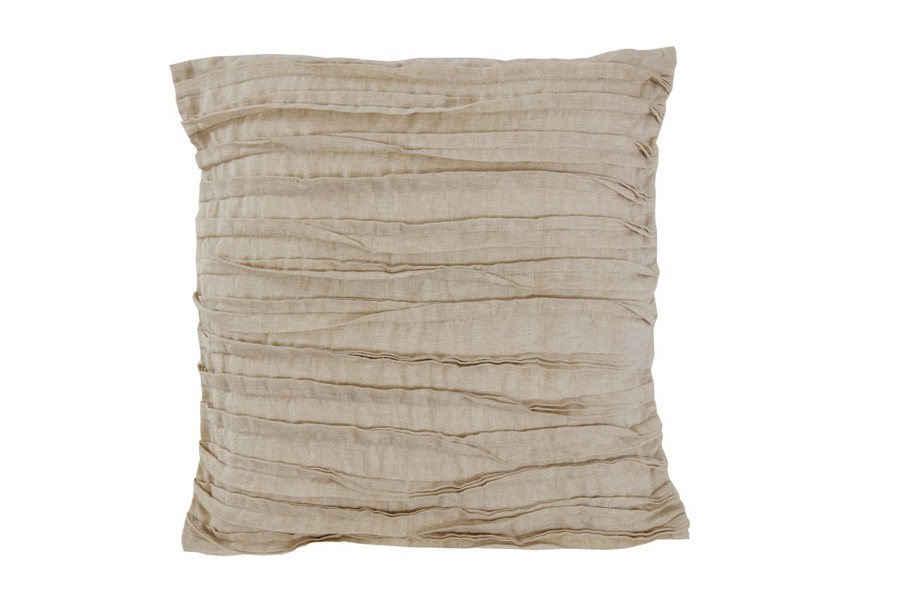 Lazy Linen Pure Washed Linen Ruffled Cushion - Rose Gold