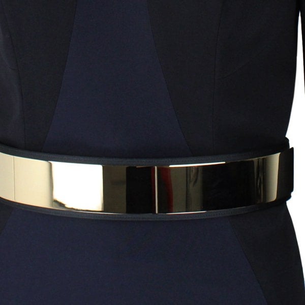 Stella McCartney elegant gown in black and midnight blue