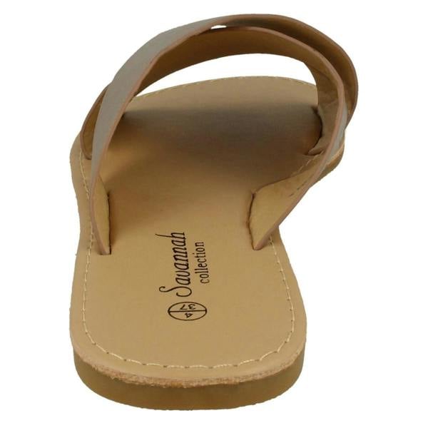 Savannah Ladies Savannah Flat X Strap Mules