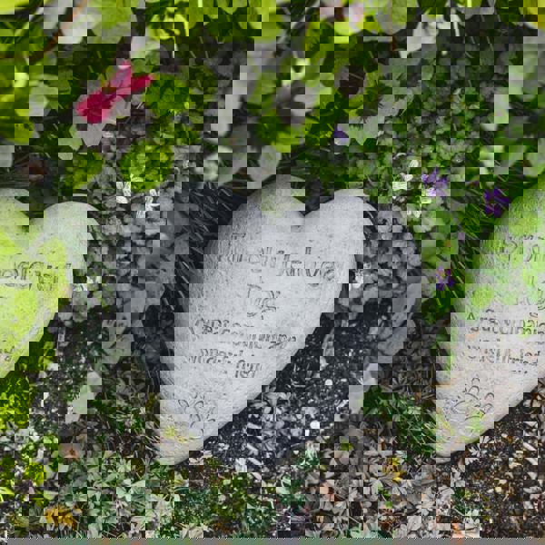 Beloved Dog Heart-Shaped Pet Memorial