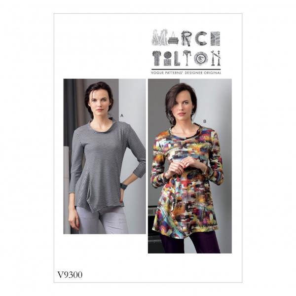 Vogue Sewing Pattern 9300, Tops for Women, ZZ (LRG-XLG-XXL) - Easy
