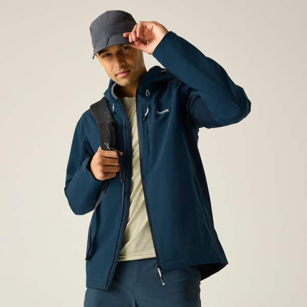 Regatta Mens Birchdale II Waterproof Jacket - Moonlight Denim/Navy