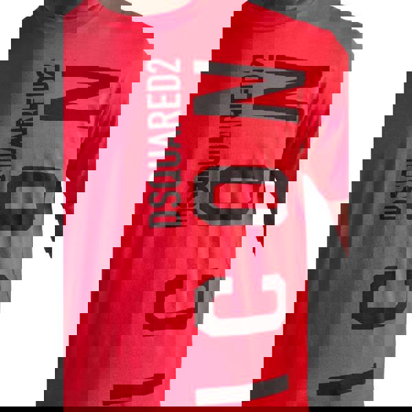 Dsquared2 Small Icon Logo T-Shirt Red Black Print S