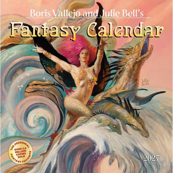 Boris Vallejo & Julie Bell's Fantasy Calendar 2027, Wall Calendars, Month To View, Art, Gift