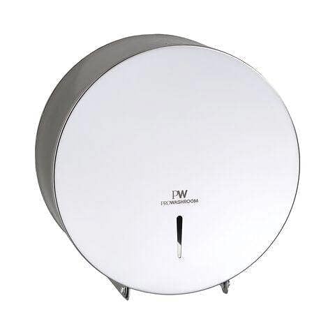 ProWashroom Pro Washroom Stainless Steel Jumbo Toilet Roll Dispenser Space-Saving Wall-Mount