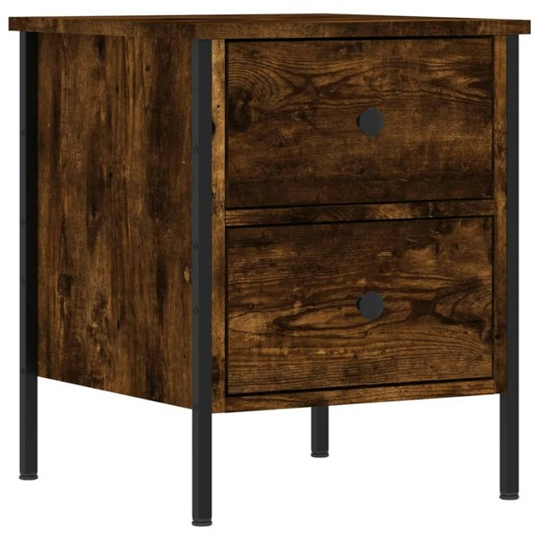 Berkfield Bedside Cabinets 2 pcs Smoked Oak 40x42x50 cm Engineered Wood