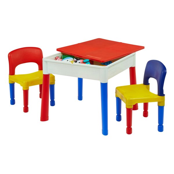 Liberty House Toys Kids 5-in-1 Activity Table and Two Chairs Set